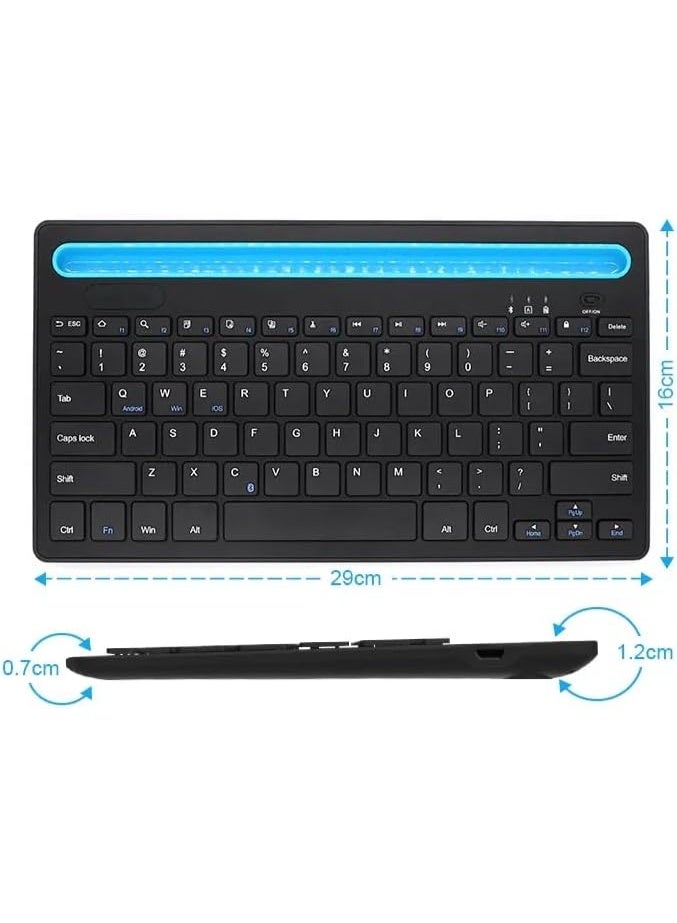 زيرو لوحة مفاتيح غشائية لاسلكية ZR-3666، بإطار رفيع، و78 مفتاح، 2.4 جيجا وبلوتوث 5.0، بطارية قابلة لإعادة الشحن، وتصميم مريح، متوافقة مع جميع أنظمة التشغيل - Image 1